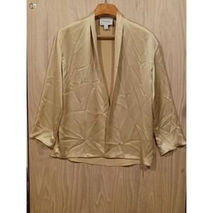 Mare Mare Kimono Style Open Front Blouse Satin Long Sleeve Wrap Women's Size XS.